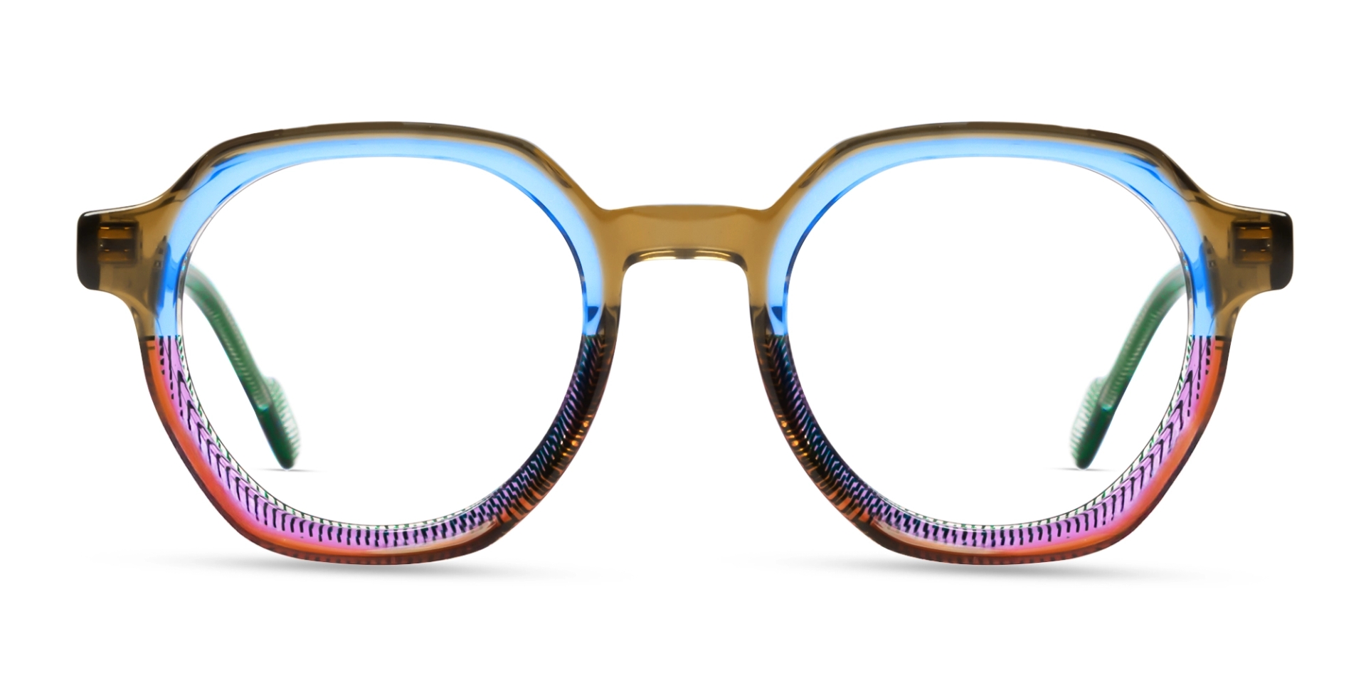 Colourful Maze Geometric Fullrim Glasses